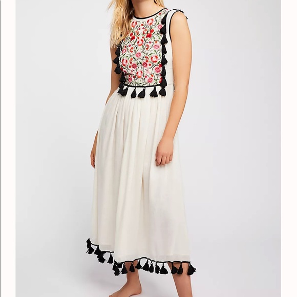 Free People Carolina K tassel Kiara Long Dress - Picture 2 of 10